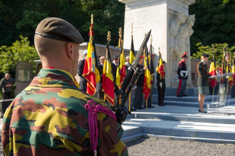 Gedenkfeier auf den Militärfriedhof von Champion